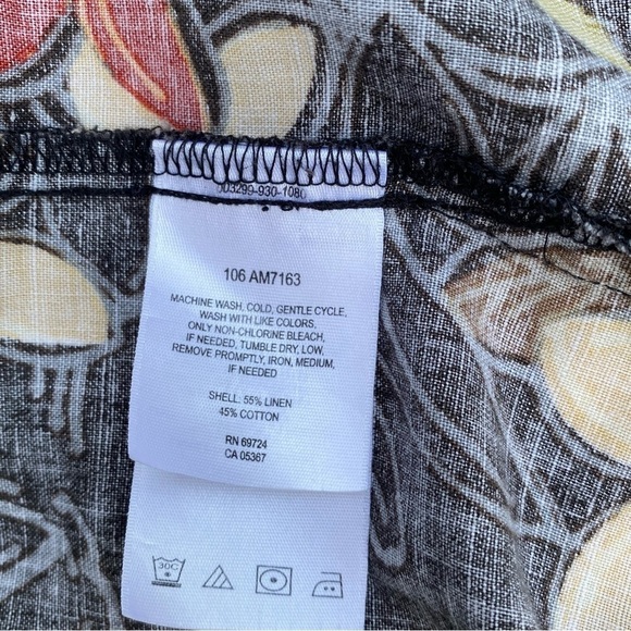 Columbia Linen Blend Tropical Hawaiian Style Resort Shirt Size XL - Picture 6 of 9